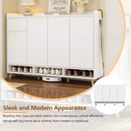 Scarpiera moderna con ripiani regolabili, organizer minimalista per la casa, credenza contenitore