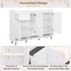 Scarpiera moderna con ripiani regolabili, organizer minimalista per la casa, credenza contenitore