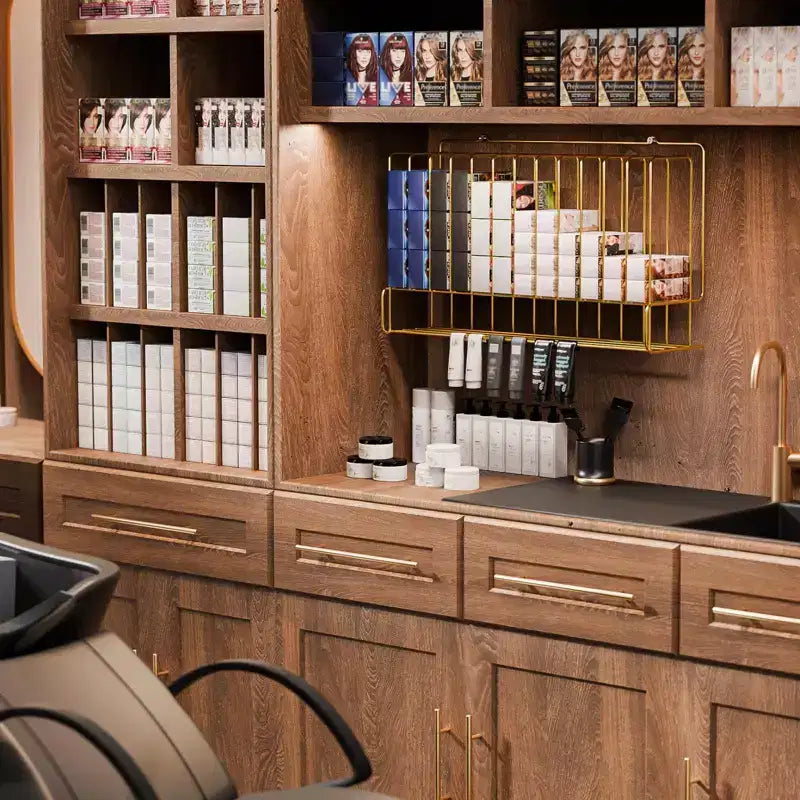 Organizzatore Porta Coloranti per Capelli da Parete Professionale in Metallo Nero