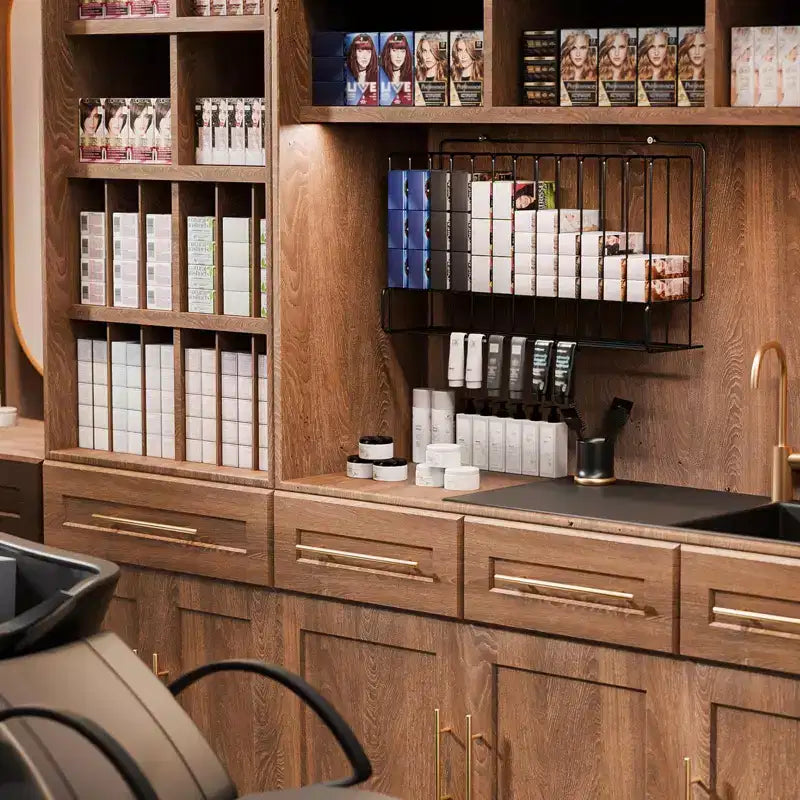 Organizzatore Porta Coloranti per Capelli da Parete Professionale in Metallo Nero