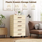 Carrello portaoggetti in plastica con cassetti, 4/5 cassetti estraibili, contenitore portaoggetti per l'organizzazione della casa, pattumiera a rotelle, unità di archiviazione verticale per camera da letto, soggiorno, ufficio