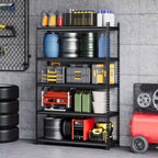 Scaffale da Garage, Scaffalatura in Acciaio Regolabile con Ripiani in Metallo, Capacità Totale 1746 kg, per Garage, Magazzino
