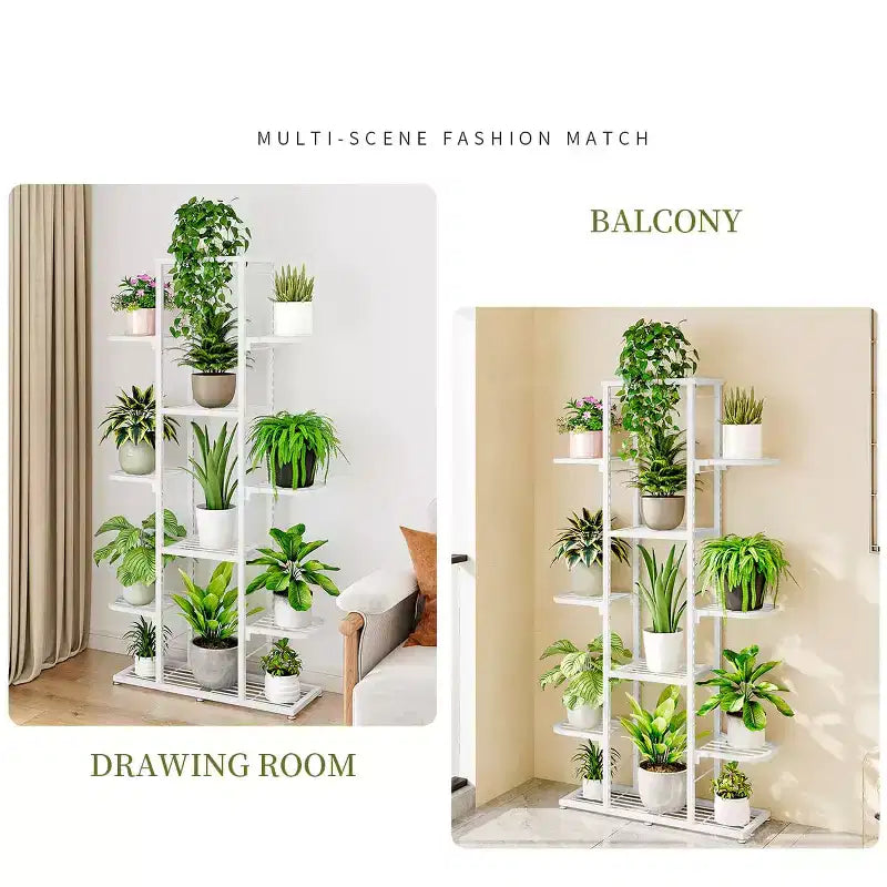 Portavasi da Interno, Portavasi a Ripiani - per Amanti delle Piante e Appassionati del Fai da Te, Perfetto per Soggiorno, Balcone e Giardino - Organizzazione Generale