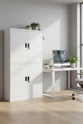 vidaXL Filing Cabinet Storage Metal Cabinet with Shelves for Home Office Steel - White