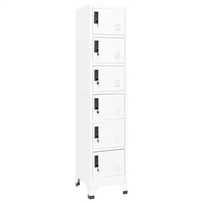 Armadietto Armadio in Acciaio Bianco 38,1 x 39,9 x 180,1 cm