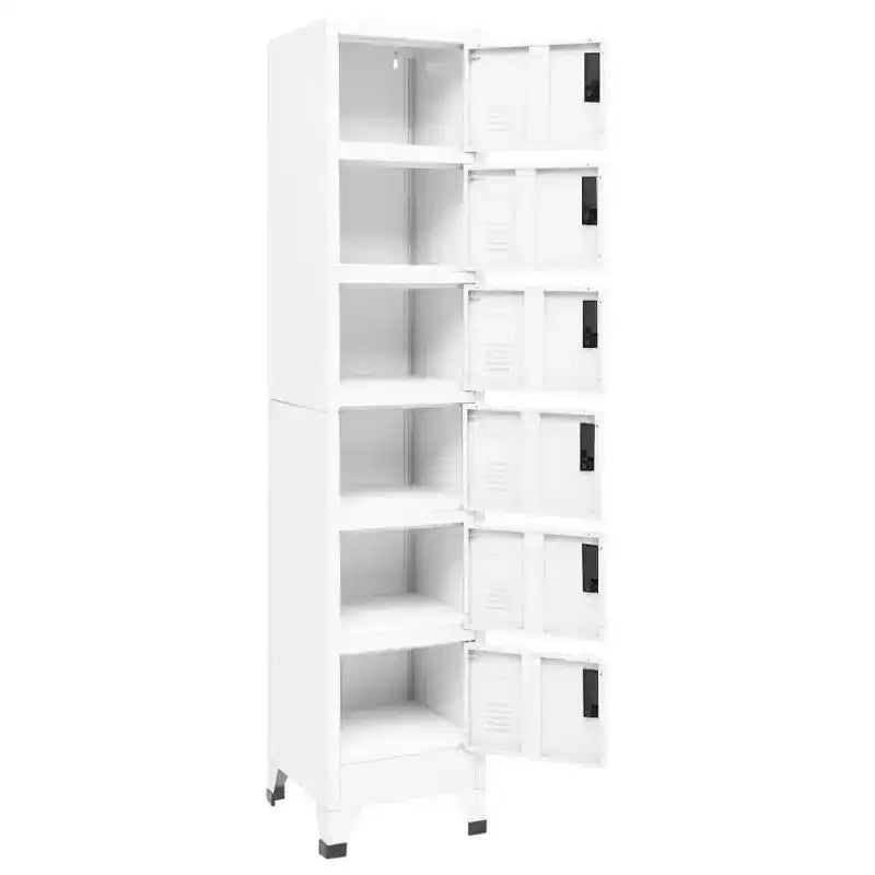 Armadietto Armadio in Acciaio Bianco 38,1 x 39,9 x 180,1 cm