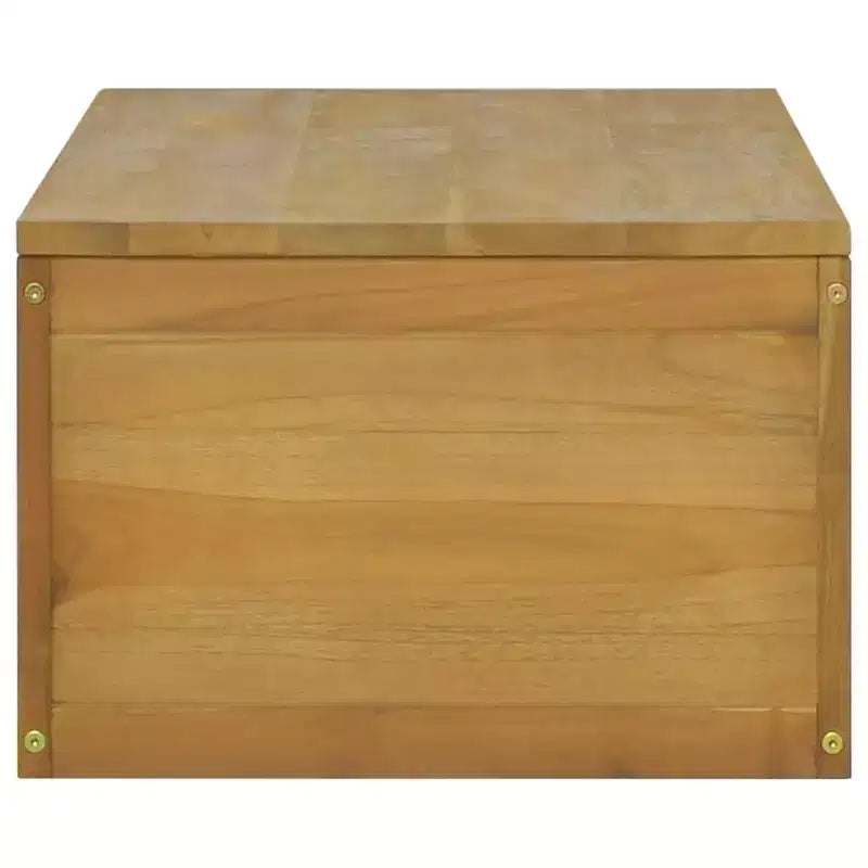 Mobiletto da Bagno in Teak Naturale Legno Massello di Teak