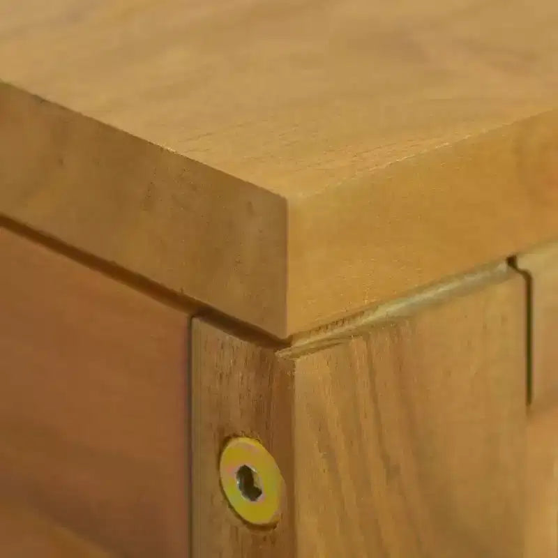 Mobiletto da Bagno in Teak Naturale Legno Massello di Teak