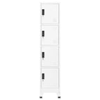 vidaXL Locker Cabinet White Steel Standard Locker Cabinet Rectangular