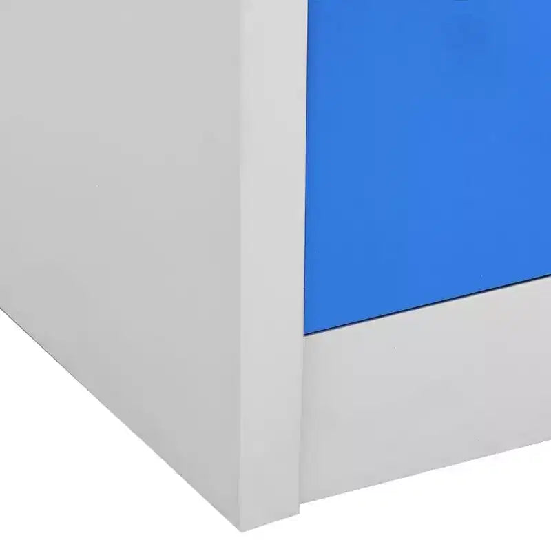 Armadietto Metallico, Organizzatore Sicuro in Acciaio per Scuole, Uffici, Grigio e Blu, Montaggio Facile Richiesto, 5pz