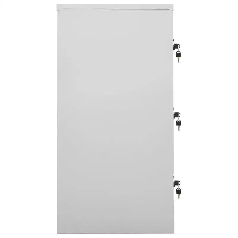 Armadietti in Acciaio, Armadietti Contenitori dal Design Moderno con 9 Scomparti, Ideali per Scuola o Ufficio - Grigio e Rosso