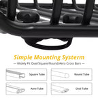 Cesto Portabagagli da Tetto, 160x109x16 cm, in Acciaio Antiruggine Resistente - Portata 136 kg, Barre Portatutto Universali per SUV, Auto, Camion