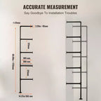Scaffale industriale a tubi, 5 ripiani 2PZ, larghezza pannello applicabile 30 cm, mensole galleggianti rustiche da parete, libreria, staffa, nero