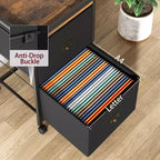 Cassettiera portadocumenti, armadietto portadocumenti mobile, supporto per stampante su rotelle, adatto per formati A4 o Letter, cassettiera portadocumenti verticale in tessuto con ruote, sottopensile