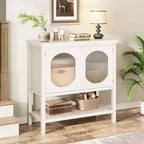 Credenza, Mobiletto con ripiano contenitore - Mobile bar in legno per soggiorno e sala da pranzo