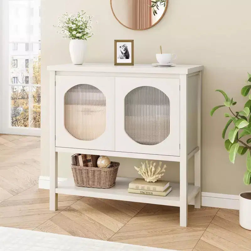 Credenza, Mobiletto con ripiano contenitore - Mobile bar in legno per soggiorno e sala da pranzo