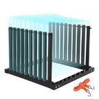 Windshield Rack, 9-Slot Truck Bed Glass Storage Unit - Durable with Non-Slip Locks & Rubber Padding for Transport