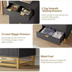 Cassettiera a 5 cassetti per camera da letto, Comò con base in metallo, Cassettiera moderna organizer per soggiorno, corridoio, armadio