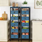 Cassettiera contenitore decorativa, Comò piccolo con struttura in metallo e cassetti in legno massello, Cassettiera multifunzionale per cucina, camera da letto, soggiorno