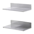 VIYET 16 Stainless Steel Wall Mounted Floating Shelf, Backsplash, 44lbs Heavy Duty for Kitchen Restaurant Bar Home Hotel