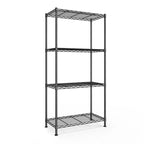 SONGMICS Storage Shelf, Metal Wire Shelving Unit, Adjustable Shelves, 4 Tier, 11.8 x 23.6 x 47.6 Inches, Ink Black