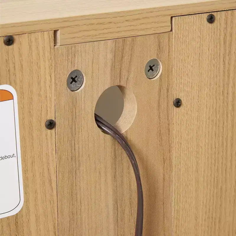 Dispensa da Cucina in Legno Massello con 4 Ripiani Regolabili e Ante Chiuse