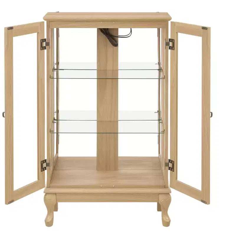 Dispensa da Cucina in Legno Massello con 4 Ripiani Regolabili e Ante Chiuse