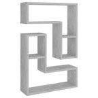 vidaXL Wall Shelf Set of 2 Concrete gray Engineered wood